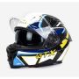 Мотошлем GTX 910SV синий/белый L Визор